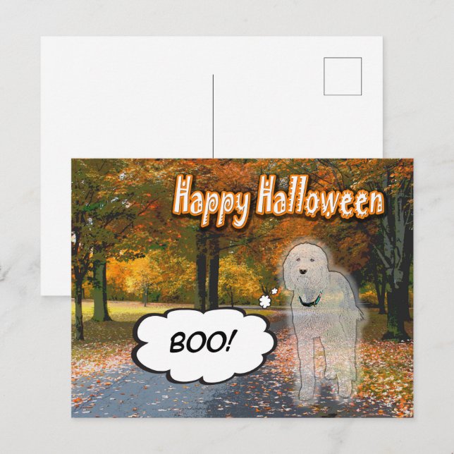 Postal Doodle Days Comics Happy Halloween Postcard (Anverso / Reverso)
