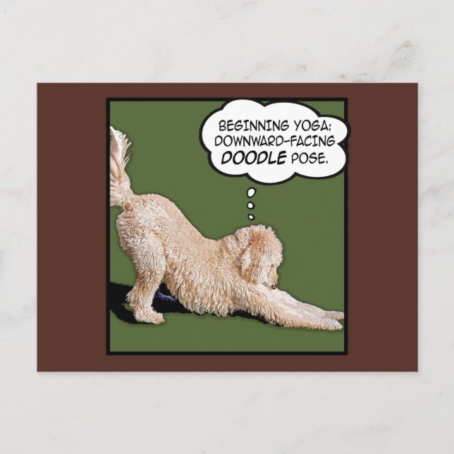 Postal Doodle Days Comics Yoga Postcard (Anverso)