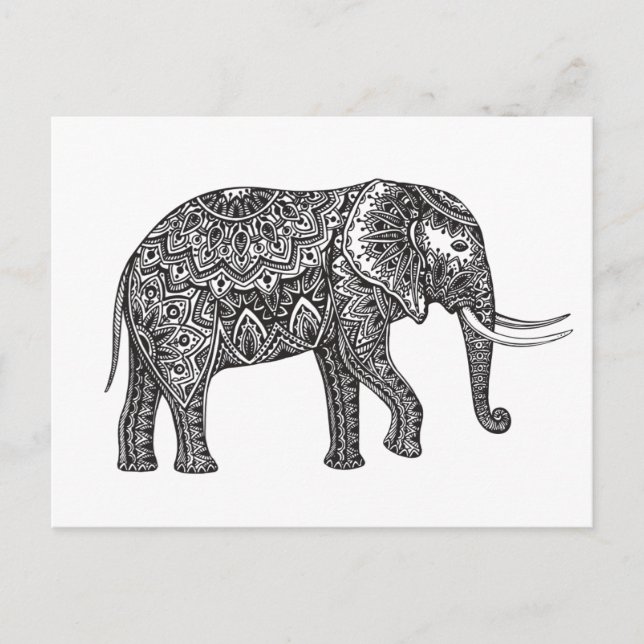 Postal Doodle de Elephant Fantasy (Anverso)