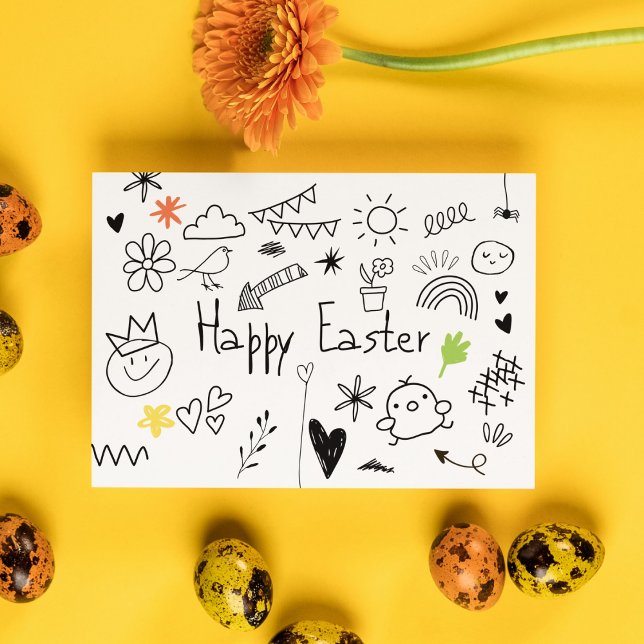 Postal Doodle Easter (Subido por el creador)