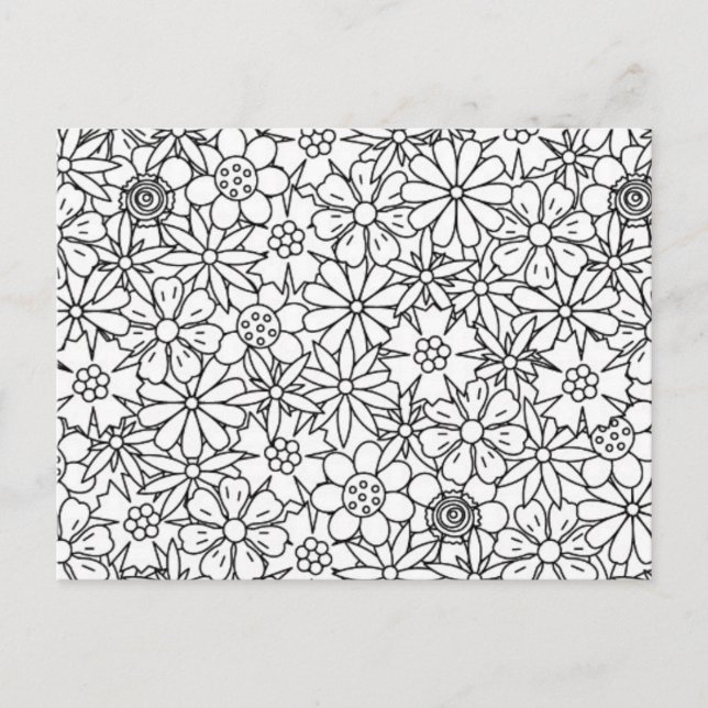 Postal Doodle Floral (Anverso)