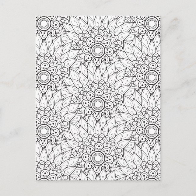 Postal Doodle Floral Garden (Anverso)