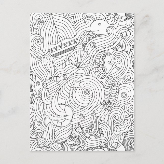 Postal Doodle Nautical (Anverso)