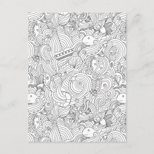 Postal Doodle Nautical (Anverso)