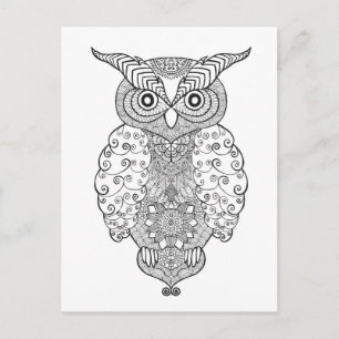 Postal Doodle Owl