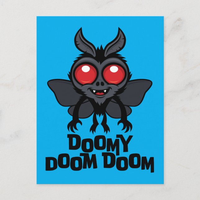 Postal Doomy Doom Doom Adorable Cryptid Mothman (Anverso)