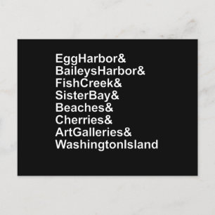 Postal Door County Wisconsin Ampersand List