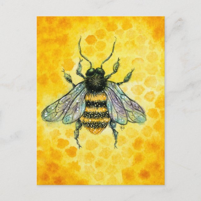 Postal dorada de Honey Bee (Anverso)
