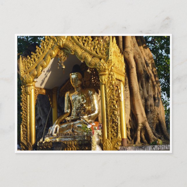 Postal dorada stupa buddha (Anverso)