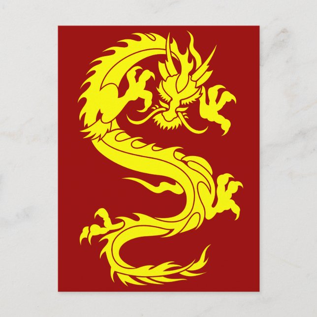 Postal dorado del dragón (Anverso)