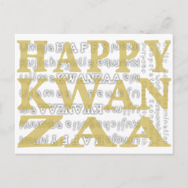 Postal Dorado Moderno Feliz Kwanzaa