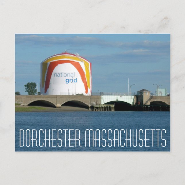 Postal Dorchester Massachusetts "Boston Gas Tank" (Anverso)