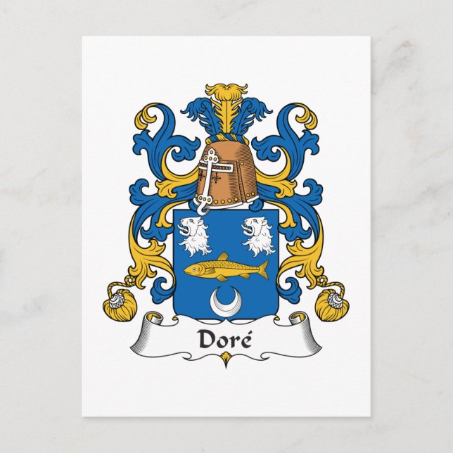 Postal Dore Family Crest (Anverso)