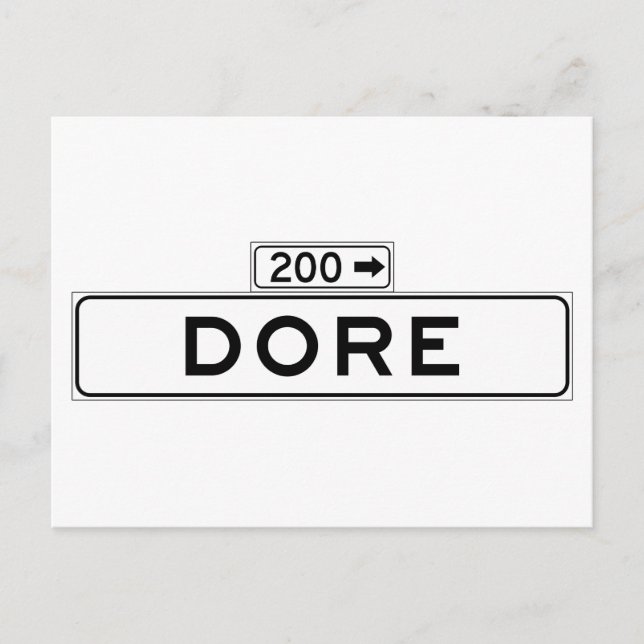 Postal Dore St., Rótulo de la calle San Francisco (Anverso)