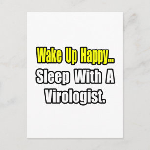 Postal Dormir con un virología
