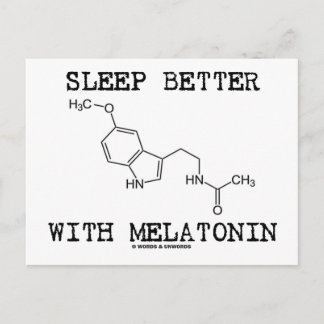 Postal Dormir Mejor Con Melatonina (Molécula Química)