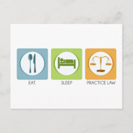 Postal Dormir, practicar la ley