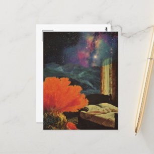 Postal Dormitorio bajo el mar Surreal Composición de medi