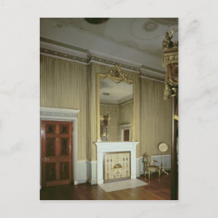 Postal Dormitorio con chimenea diseñado por Adam, c.1776