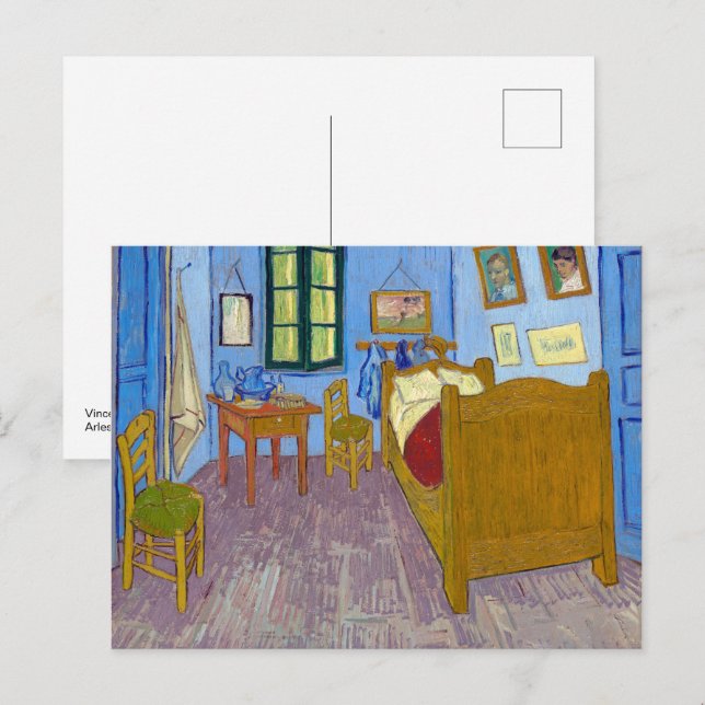 Postal Dormitorio de Vincent en Arles | Van Gogh | (Anverso / Reverso)