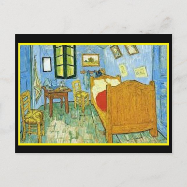 Postal Dormitorio en Arles, Van Gogh, (Anverso)