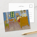 Postal Dormitorio en Arles | Vincent Van Gogh<br><div class="desc">Dormitorio en Arles (1889) del artista post-impresionista holandés Vincent Van Gogh. La pintura original de arte fino es un óleo sobre lienzo que representa una escena interior del dormitorio de Vincent en Arles desde una perspectiva inusual y retorcida. El uso brillante y audaz del color en esta pieza es típico...</div>