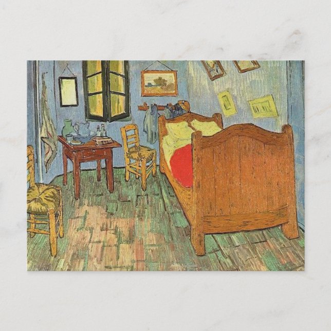 Postal Dormitorio en Arles Vincent van Gogh (Anverso)