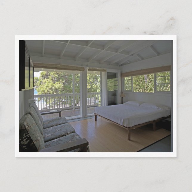 Postal Dormitorio en la casa solariega Zen Kona (Anverso)