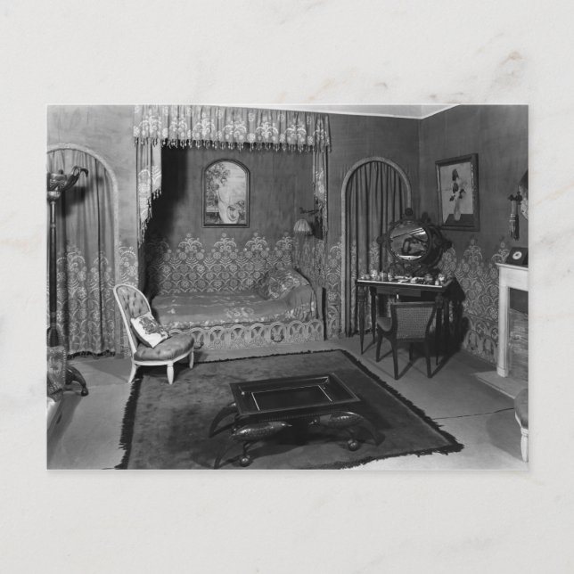 Postal Dormitorio perteneciente a Jeanne Lanvin c.1920-25 (Anverso)