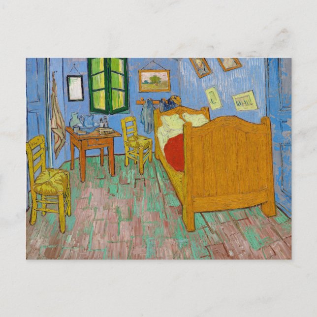 Postal Dormitorio Vincent Van Gogh. Arte de sala impresio (Anverso)