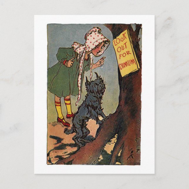 Postal Dorothy y Toto Vintage cuidan (Anverso)