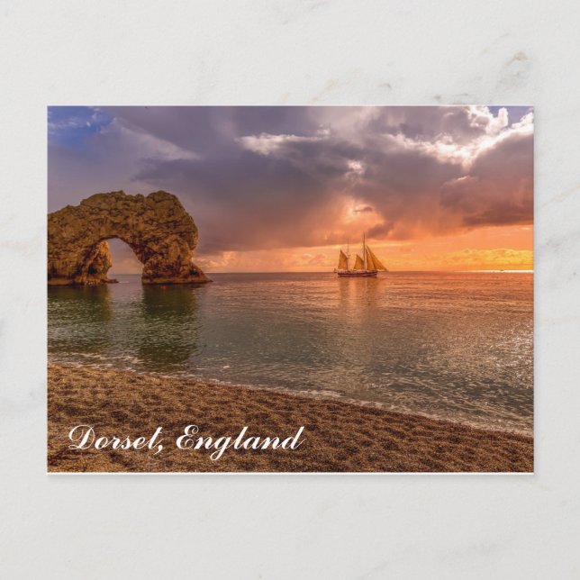 Postal Dorset England Durdle Door Travel Photo (Anverso)