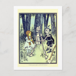 Postal Dorthy y Espantapájaros conocen a Tin Man  