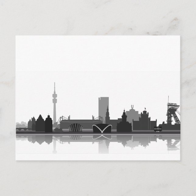 Postal Dortmund Skyline - Postkarte / Grußkarte (Anverso)