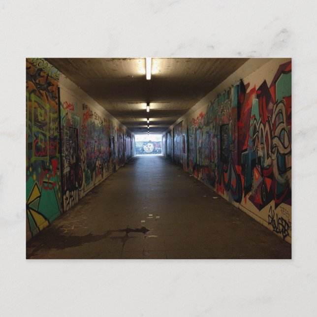 Postal Dortmund U-Bahn Grafitti am Bahnhof (Anverso)