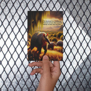 Postal Dos Aardvark Oso Hormiguero Maternal Amor