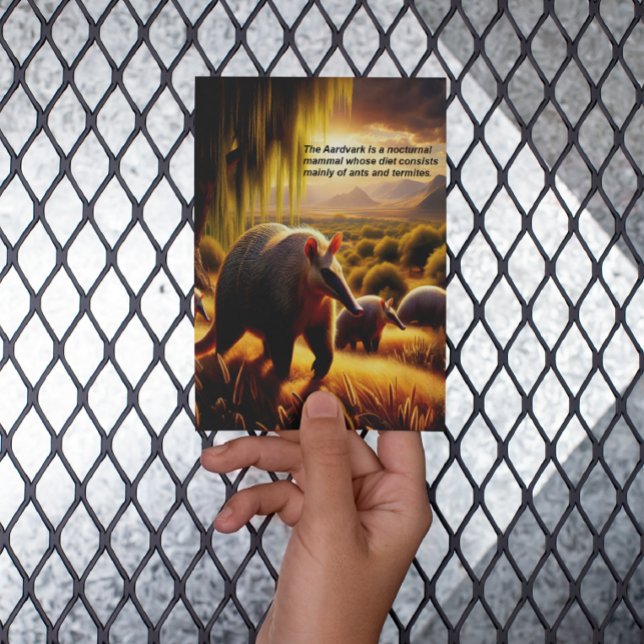 Postal Dos Aardvark Oso Hormiguero Maternal Amor (Subido por el creador)