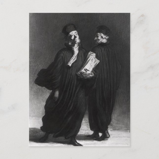 Postal Dos abogados, c.1862 (Anverso)