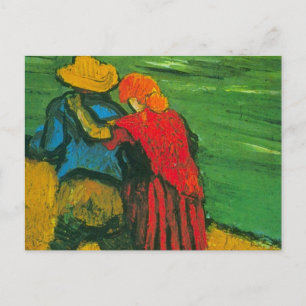 Postal Dos amantes de Vincent van Gogh