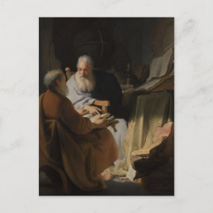 Postal Dos ancianos discutiendo por Rembrandt
