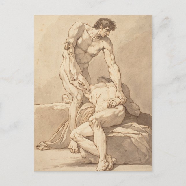 Postal Dos atletas (Anverso)