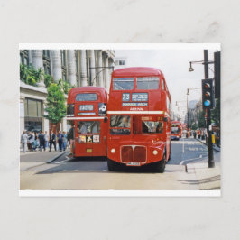 Postal Dos autobuses #73 en Oxford Street, Londres, 1998