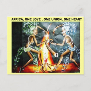 Postal dos bailarinas, ÁFRICA, UN AMOR, UNA UNIÓN...