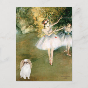 Postal Dos bailarinas - Chin japonés (L1)