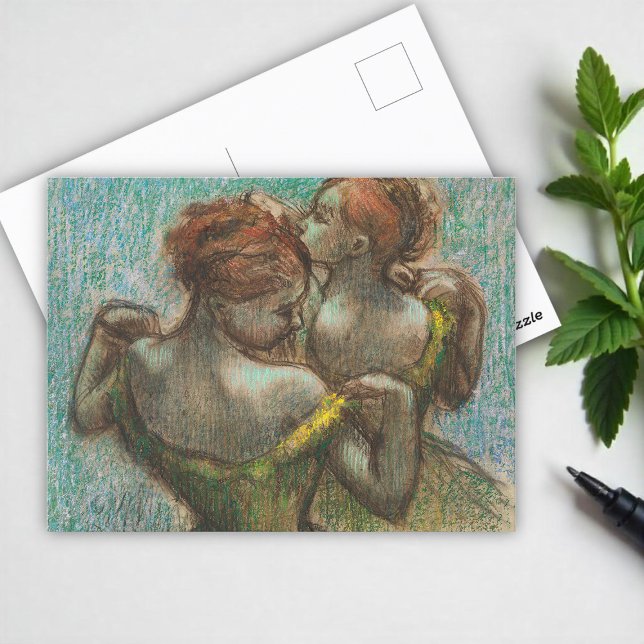 Postal Dos bailarinas, de media longitud, arte Degas (Subido por el creador)