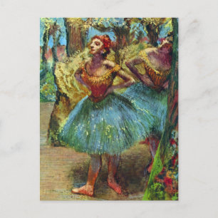 Postal Dos bailarines de Edgar Degas, Arte de ballet vint