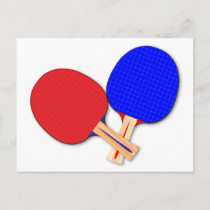 Postal Dos Bates De Tenis De Mesa