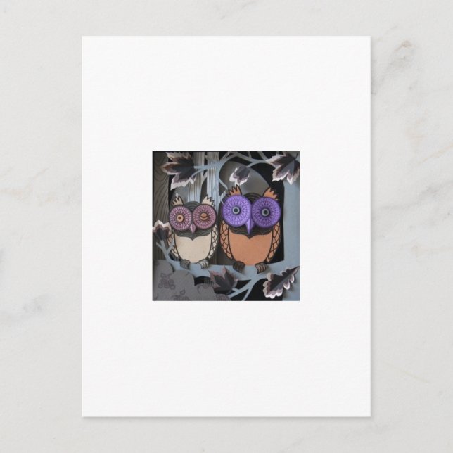 Postal dos búhos (Anverso)