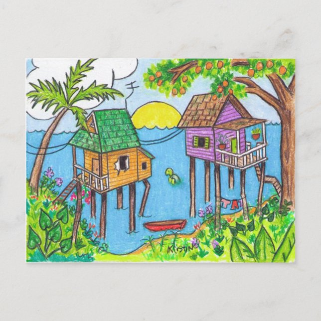 Postal Dos Casas (Anverso)