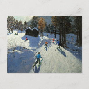 Postal Dos chozas Pleney Morzine de la montaña